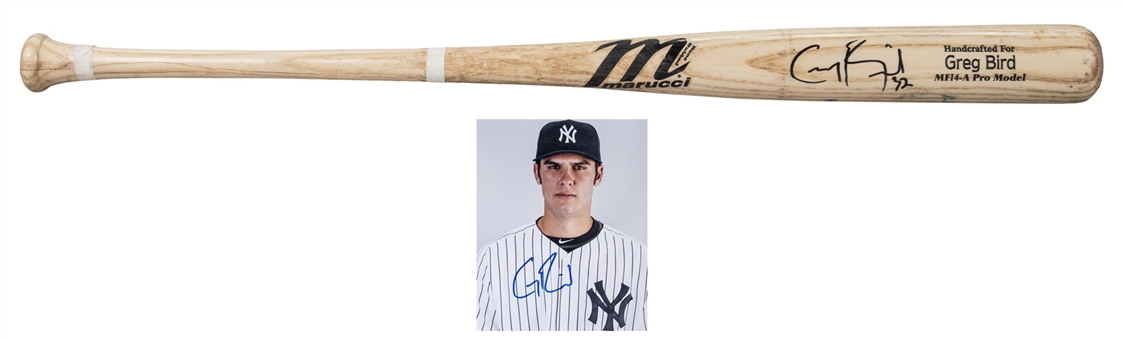2013 Greg Bird Game Used and Signed Marucci MF14A Model Bat and Autographed 8x10 Photograph (Beckett & PSA/DNA) 